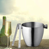 Maxbell Stainless Steel Ice Beer Bucket Beer Wine Cooler Holder for Home BBQ Parties 1500ml with Clip