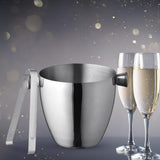 Maxbell Stainless Steel Ice Beer Bucket Beer Wine Cooler Holder for Home BBQ Parties 1500ml with Clip