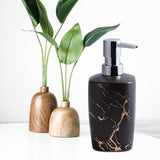 Maxbell Manual Soap Dispenser Stylish Salon Body Wash Dispenser for Home Kitchen Black