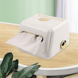 Maxbell Nordic Tissue Box Holder with Spring for Restaurant Dining Table White