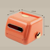 Maxbell Nordic Tissue Box Holder with Spring for Restaurant Dining Table Orange