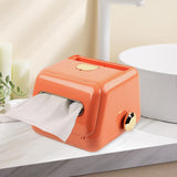Maxbell Nordic Tissue Box Holder with Spring for Restaurant Dining Table Orange