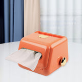 Maxbell Nordic Tissue Box Holder with Spring for Restaurant Dining Table Orange