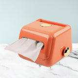 Maxbell Nordic Tissue Box Holder with Spring for Restaurant Dining Table Orange