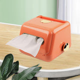 Maxbell Nordic Tissue Box Holder with Spring for Restaurant Dining Table Orange