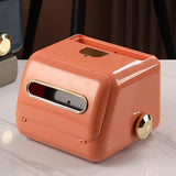 Maxbell Nordic Tissue Box Holder with Spring for Restaurant Dining Table Orange