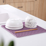 Maxbell Heat Resistant Non Slip Drying Mat Anti Scalding Mat for Kitchen Pink