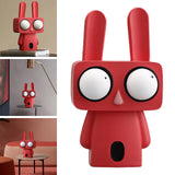 Maxbell Rabbit Statue Bunny Figure for Living Room Shelf Decor Red