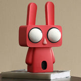 Maxbell Rabbit Statue Bunny Figure for Living Room Shelf Decor Red