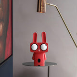 Maxbell Rabbit Statue Bunny Figure for Living Room Shelf Decor Red
