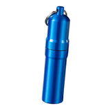 Maxbell Zinc Alloy Cigarette Case Holder with Keychain Waterproof for Travel Purse Blue