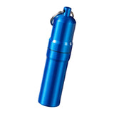 Maxbell Zinc Alloy Cigarette Case Holder with Keychain Waterproof for Travel Purse Blue