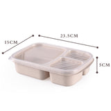 Maxbell Airtight Lunch Storage Box Microwave Bento Picnic Sushi for Children Adults beige