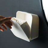 Maxbell Wall Mounted Flip Storage Box Strong for Cotton Swab makeup case Tissue