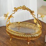 Maxbell European Style Fruit Plate Basket with Handle, Fine Workmanship Exquisite