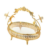Maxbell European Style Fruit Plate Basket with Handle, Fine Workmanship Exquisite
