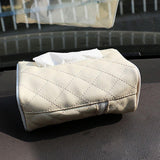 Maxbell Car Vehicle Backseat Tissue Holder Hanging Saving Space with Elastic Band Beige