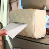 Maxbell Car Vehicle Backseat Tissue Holder Hanging Saving Space with Elastic Band Beige