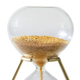 Maxbell Nordic Golden Hourglass Ornament with rack Decorative Glass for Decor
