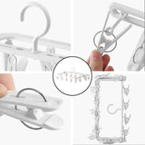 Maxbell Hanging Drying Rack Windproof Drying Rack Clip Hook for Bras Gloves Socks StyleB