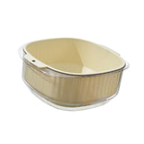 Maxbell Fruit Drain Basket Basin Colander Bowl with Handles for Vegetable Rice Beige