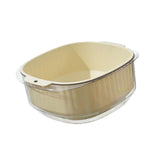 Maxbell Fruit Drain Basket Basin Colander Bowl with Handles for Vegetable Rice Beige