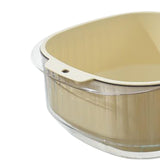 Maxbell Fruit Drain Basket Basin Colander Bowl with Handles for Vegetable Rice Beige