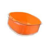 Maxbell Fruit Drain Basket Basin Colander Bowl with Handles for Vegetable Rice Orange