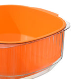Maxbell Fruit Drain Basket Basin Colander Bowl with Handles for Vegetable Rice Orange