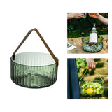 Maxbell Multipurpose Ice Bucket PU Leather Handle for Picnic Camping Green Large