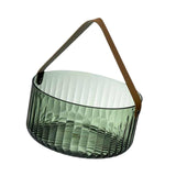 Maxbell Multipurpose Ice Bucket PU Leather Handle for Picnic Camping Green Large