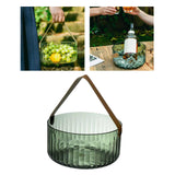 Maxbell Multipurpose Ice Bucket PU Leather Handle for Picnic Camping Green Large