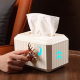 Maxbell Napkin Paper Holder Deer Head Sculpture Tissue Box for Countertop White