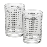 Maxbell Glass Measuring Cup Drinkware Shot Glass Transparent for Wine Coffee black