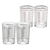 Maxbell Glass Measuring Cup Drinkware Shot Glass Transparent for Wine Coffee black