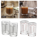 Maxbell Glass Measuring Cup Drinkware Shot Glass Transparent for Wine Coffee black