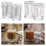 Maxbell Glass Measuring Cup Drinkware Shot Glass Transparent for Wine Coffee black