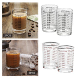 Maxbell Glass Measuring Cup Drinkware Shot Glass Transparent for Wine Coffee black