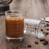 Maxbell Glass Measuring Cup Drinkware Shot Glass Transparent for Wine Coffee black