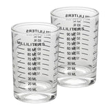 Maxbell Glass Measuring Cup Drinkware Shot Glass Transparent for Wine Coffee black
