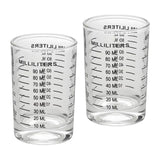 Maxbell Glass Measuring Cup Drinkware Shot Glass Transparent for Wine Coffee black