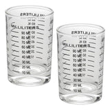 Maxbell Glass Measuring Cup Drinkware Shot Glass Transparent for Wine Coffee black