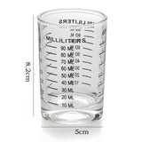 Maxbell Glass Measuring Cup Drinkware Shot Glass Transparent for Wine Coffee black
