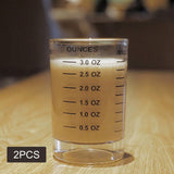 Maxbell Glass Measuring Cup Drinkware Shot Glass Transparent for Wine Coffee black