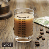 Maxbell Glass Measuring Cup Drinkware Shot Glass Transparent for Wine Coffee black