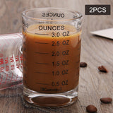Maxbell Glass Measuring Cup Drinkware Shot Glass Transparent for Wine Coffee black