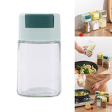 Maxbell Glass Spice Salt Jar Salt Dispenser Airtight Lid for Kitchen Green