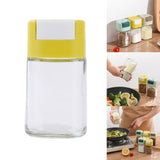 Maxbell Glass Spice Salt Jar Salt Dispenser Airtight Lid for Kitchen Yellow