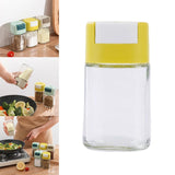 Maxbell Glass Spice Salt Jar Salt Dispenser Airtight Lid for Kitchen Yellow