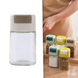 Maxbell Glass Spice Salt Jar Salt Dispenser Airtight Lid for Kitchen Brown
